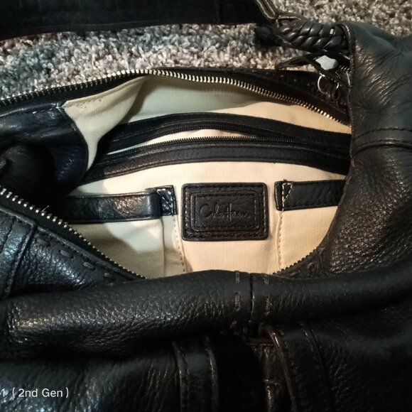 Cole Haan Black Leather Shoulder Bag - Picture 6 of 7